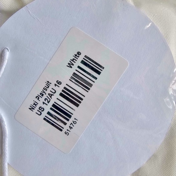 Princess Polly, Women's Nixi Romper Tie Front Playsuit -White. Size: 12(US). NWT - Picture 4 of 7